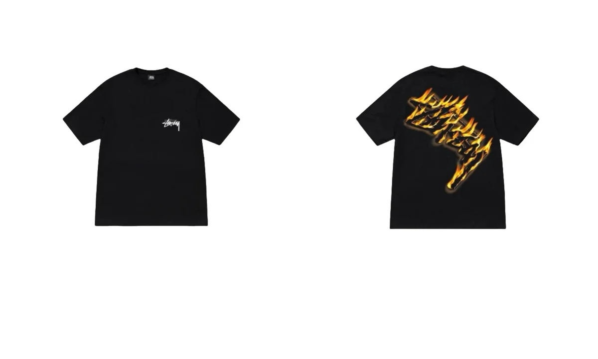 Stussy Stussy Stüssy Basic Logo Black T-Shirt Black - 1