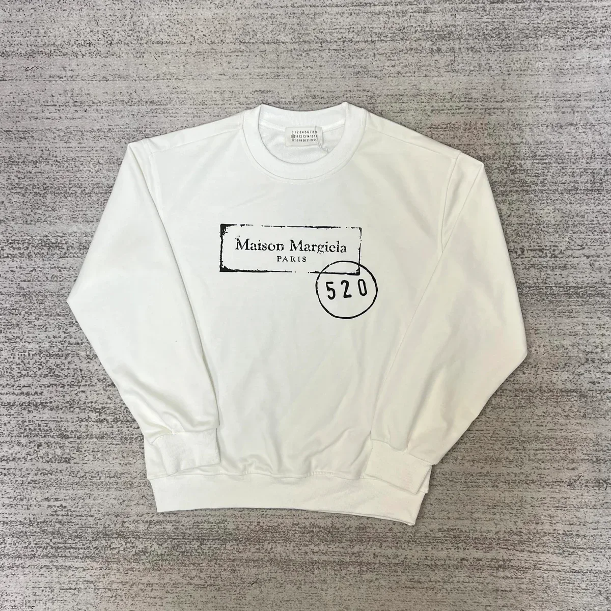 Maison Margiela Maison Margiela White '520' Graphic Crewneck Sweatshirt White - 1
