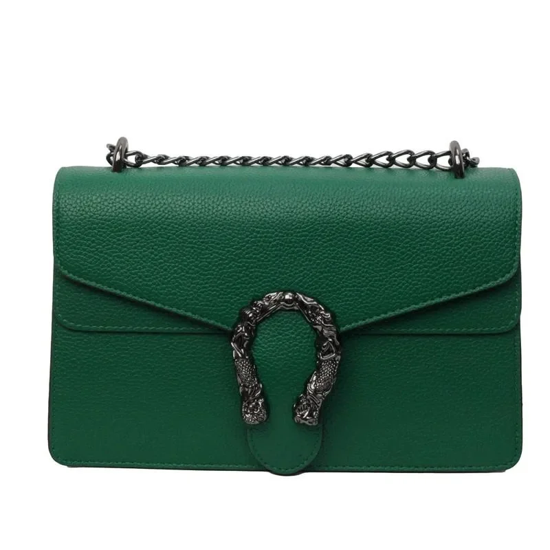 Gucci Gucci Ophidia Green Leather Shoulder Bag Green