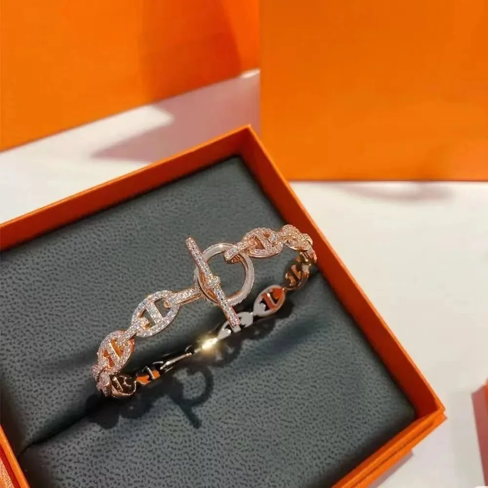 Hermès Hermès H 31 Rose Gold Diamond Bracelet Gold