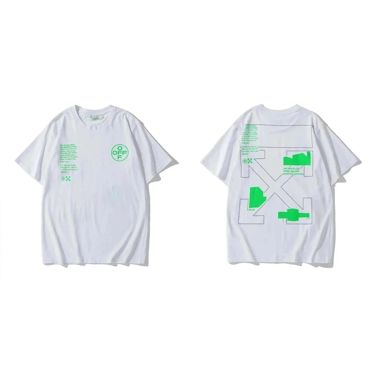 Off-White Off-White OW100 White Green Arrow T-Shirt White - 1