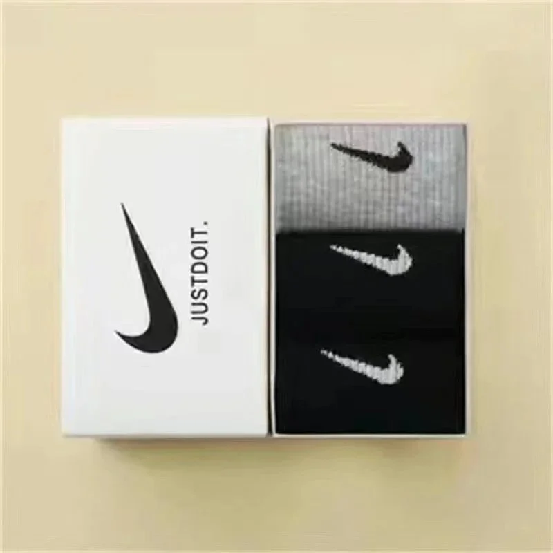 Nike Nike 2 Black 1 Grey Crew Socks Set Black