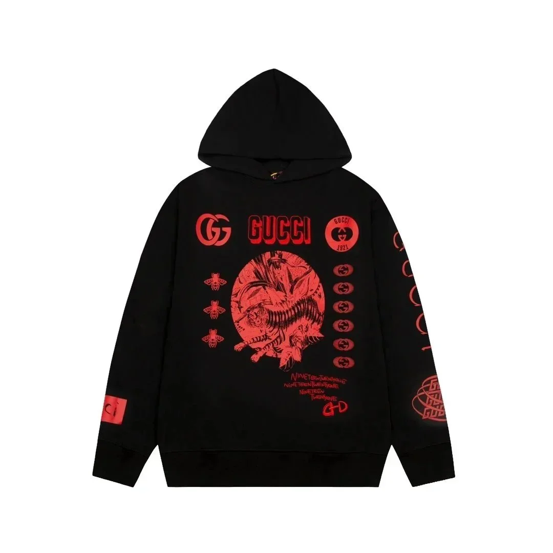 Gucci Gucci GG Supreme Black/Red Hoodie Black