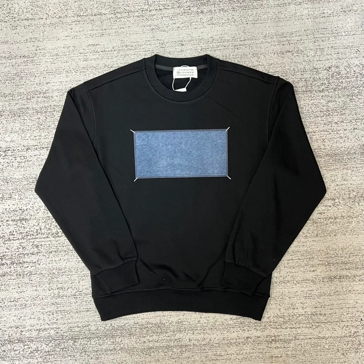 Maison Mihara Yasuhiro Maison Mihara Yasuhiro Black Denim Patch Crewneck Sweatshirt Black - 1