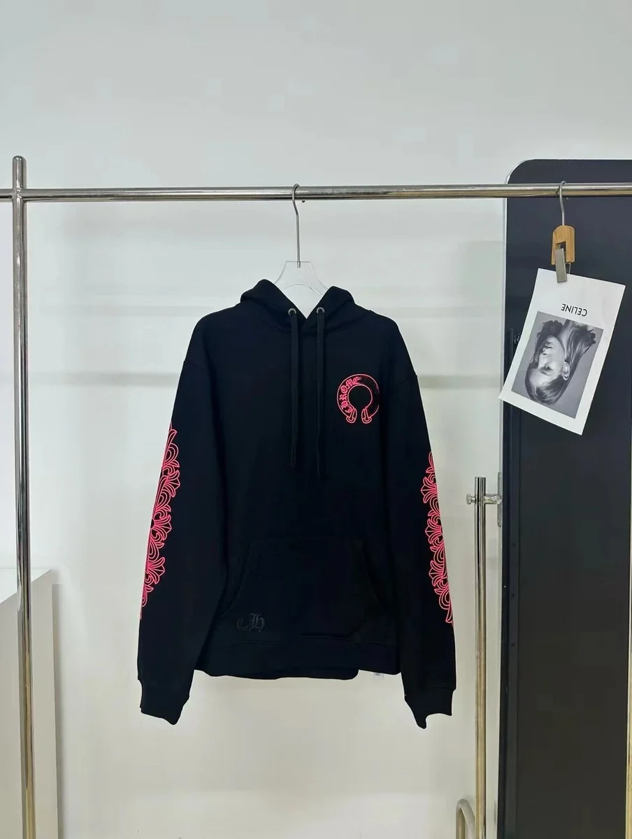 Chrome Hearts Chrome Hearts CH Cross Black/Pink Embroidered Hoodie Black