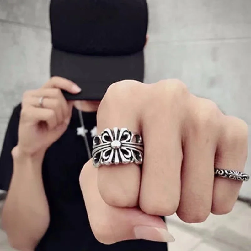 Chrome Hearts Chrome Hearts CH Cross Silver Ring Silver - 1