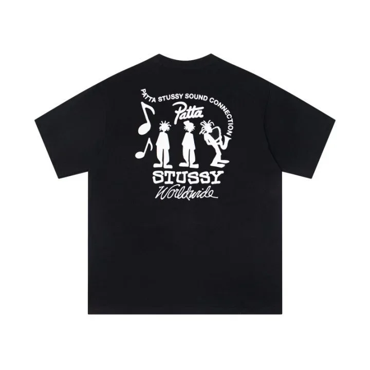 Stussy Stussy Patta x Stussy Sound Connection Black T-Shirt Black - 1