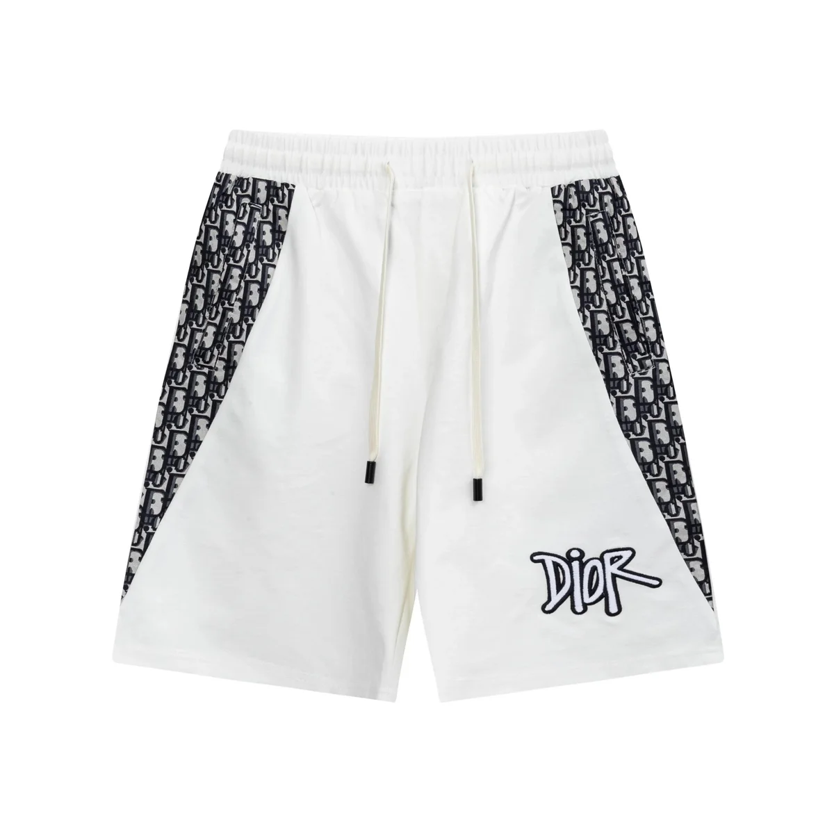 Dior Dior White & Black Logo Panel Shorts White