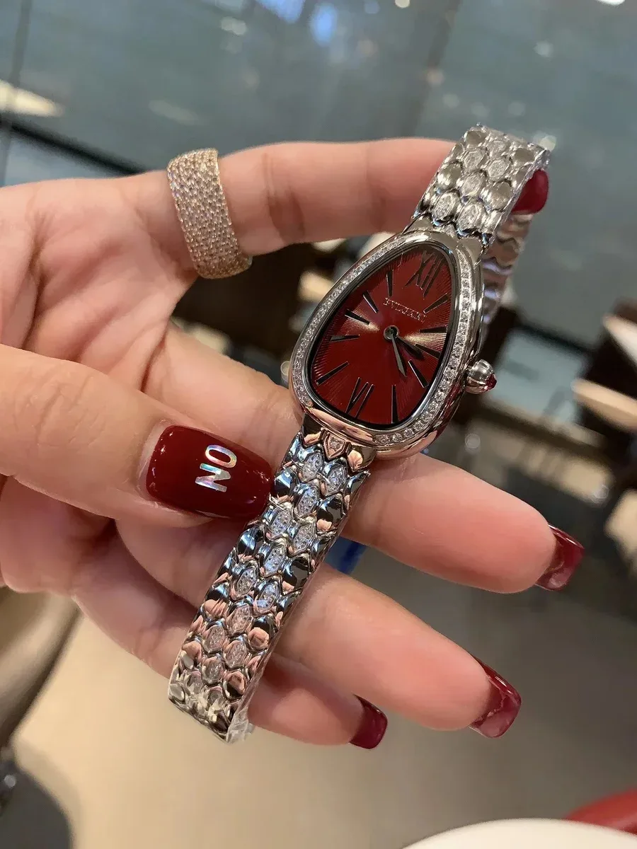 Bvlgari Bvlgari Serpenti Red Dial with Diamond Bracelet Watch Red - 1