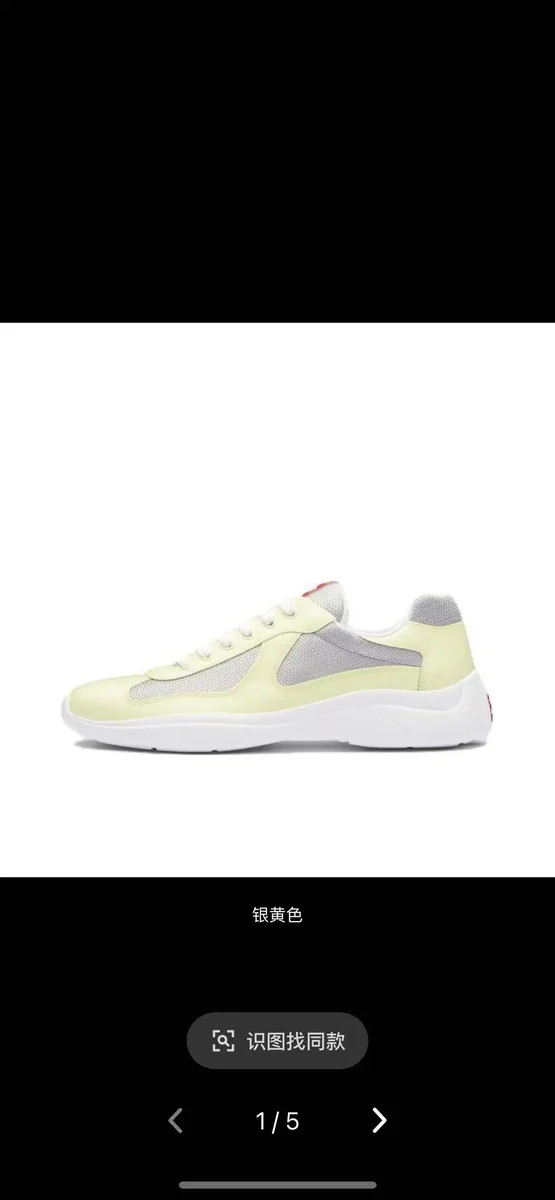 Prada Prada Re-Nylon Silver Yellow Sneakers Yellow