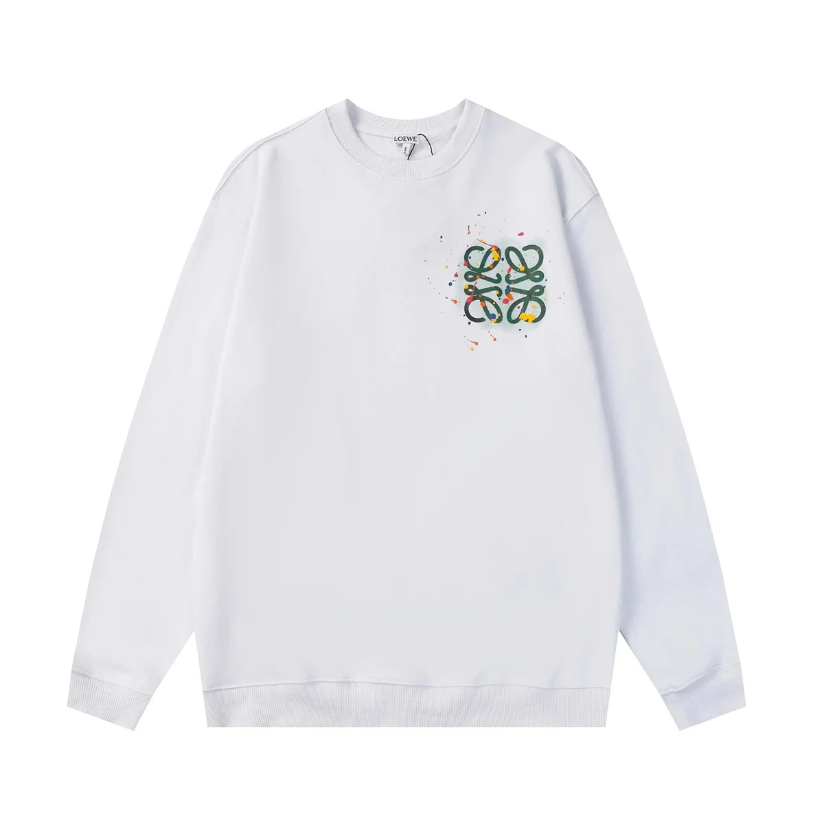 Loewe Loewe Anagram White Splatter Sweatshirt White