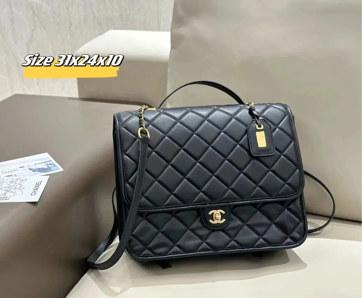 Chanel Classic Flap Black Quilted Leather Bag