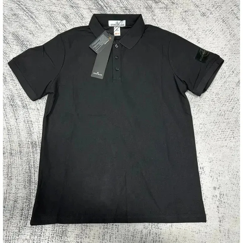 Stone Island Stone Island 08 Black Polo Shirt Black