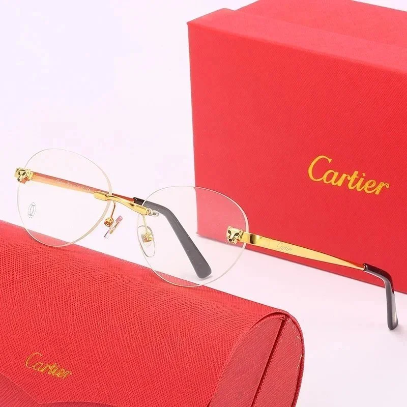 Cartier Cartier Soleil Blanc Gold Rimless Eyeglasses Gold - 1