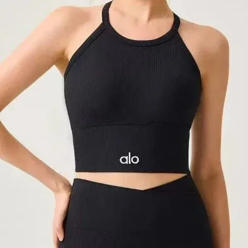 Alo Yoga Alo Advanced Ribbed Crop Top Advanced Black Underwear & Swim Black - 1