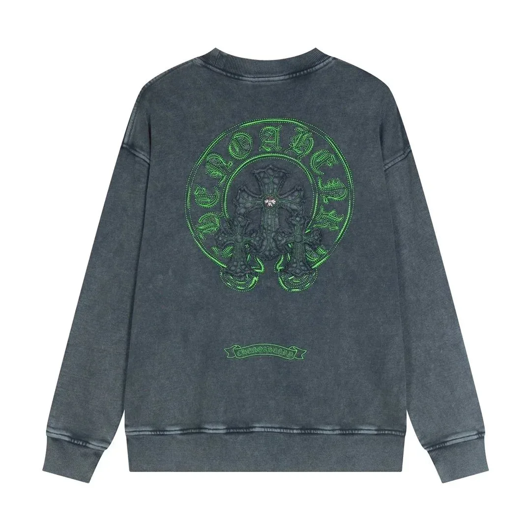 Chrome Hearts Chrome Hearts CH Cross Dark Grey/Green Sweatshirt Grey