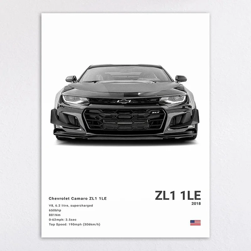 Chevrolet Camaro ZL1 1LE 2018 Black Poster — Oopbuy Spreadsheet find