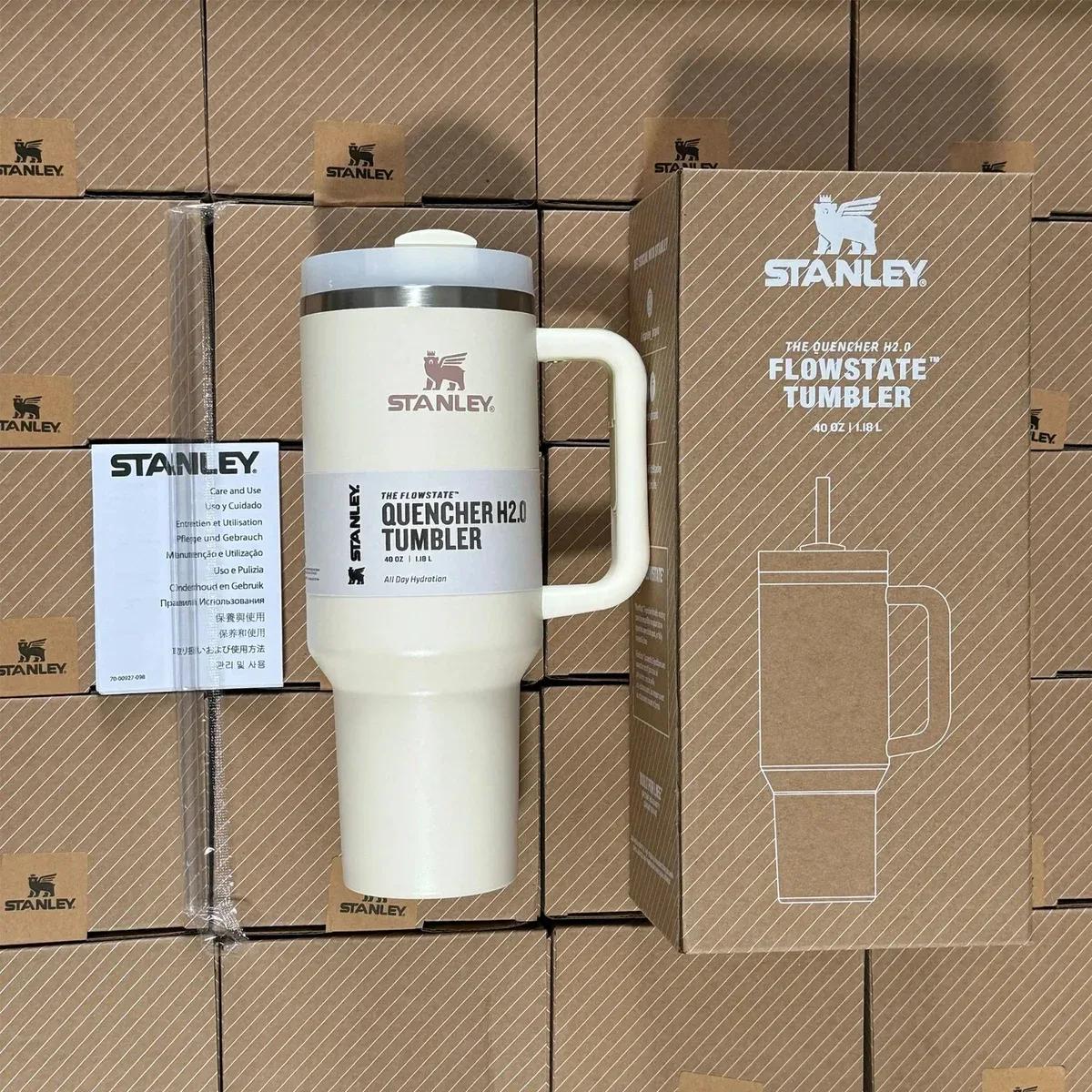 Stanley Stanley Quencher H2.0 Flowstate Tumbler Cream White Beverage Container Cream