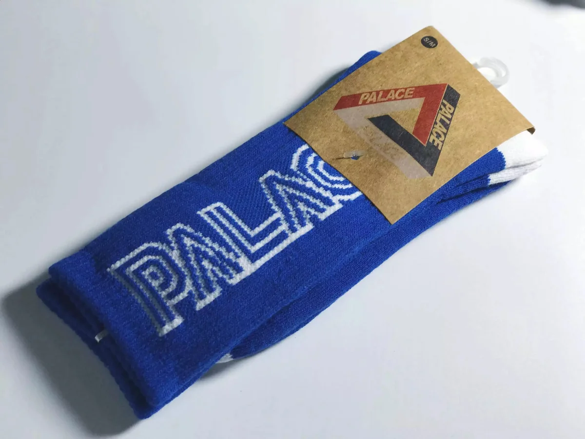 Palace Palace Blue & White Logo Socks Blue