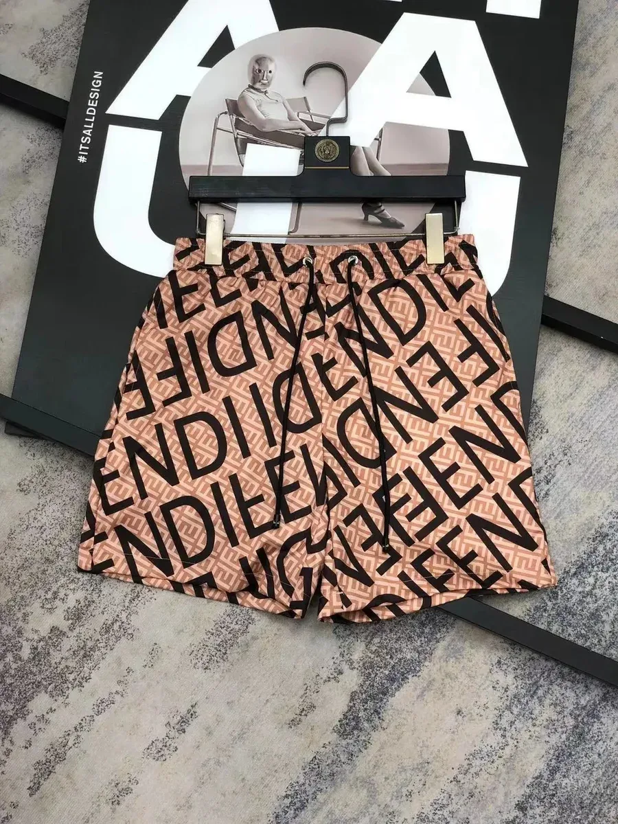 Fendi Fendi FF Monogram Light Brown Logo Shorts Brown