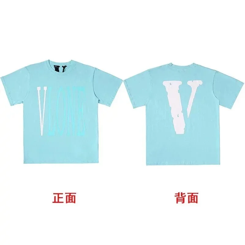 VLONE Vlone V Logo T-Shirt Light Blue T-Shirt Blue - 1