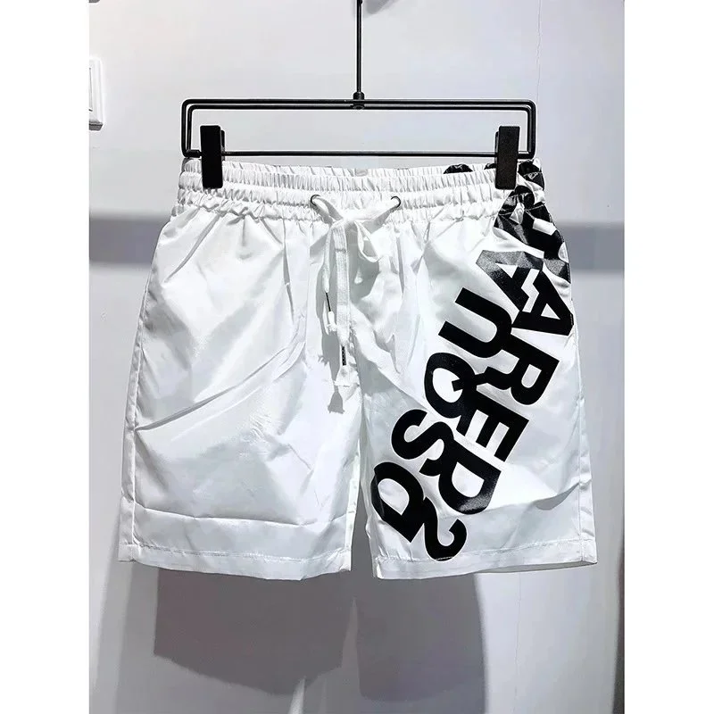 Other White/Black Logo Print Shorts White - 1