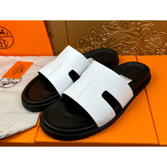 Hermès Hermès H Slide Sandals White/Black White