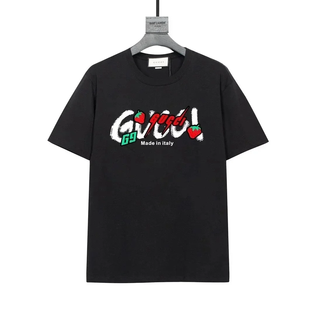 Gucci Gucci Strawberry Logo T-Shirt Black Black