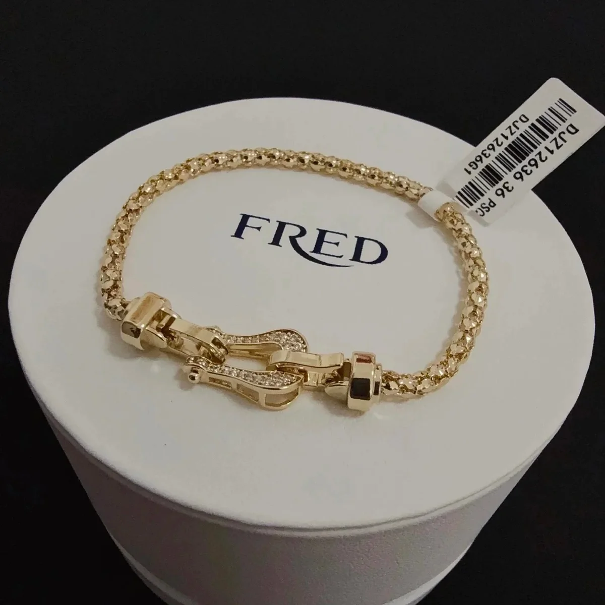 Fred Fred 1 Gold Full Diamond Horse Shoe Clasp Bracelet Gold - 1
