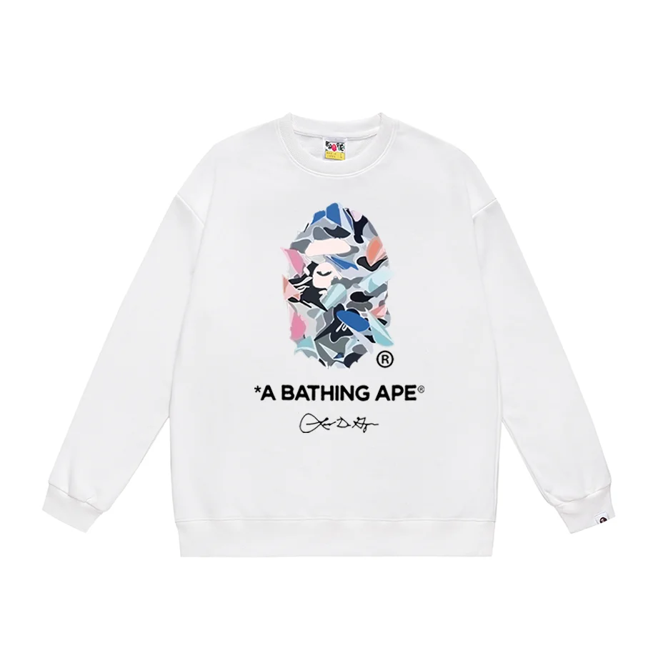 A Bathing Ape A Bathing Ape BAPE STA White Streetwear Sweatshirt White - 1