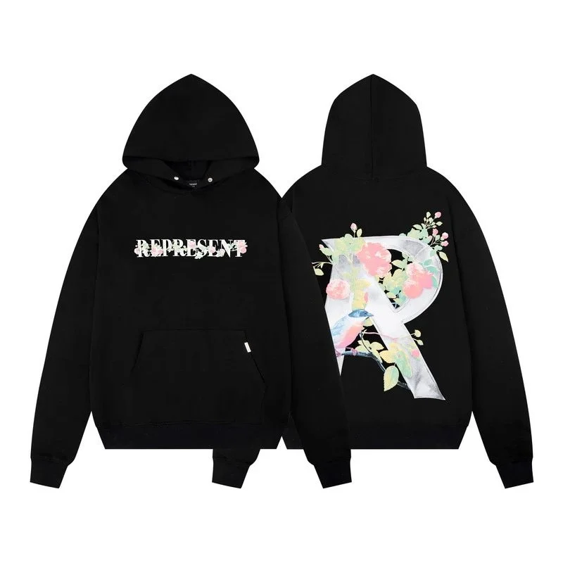 Represent Represent Owners Club R290 Floral Black Hoodie Black