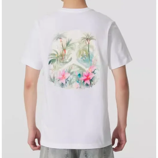 Other White Tropical Print T-Shirt IB7521-100 White - 1