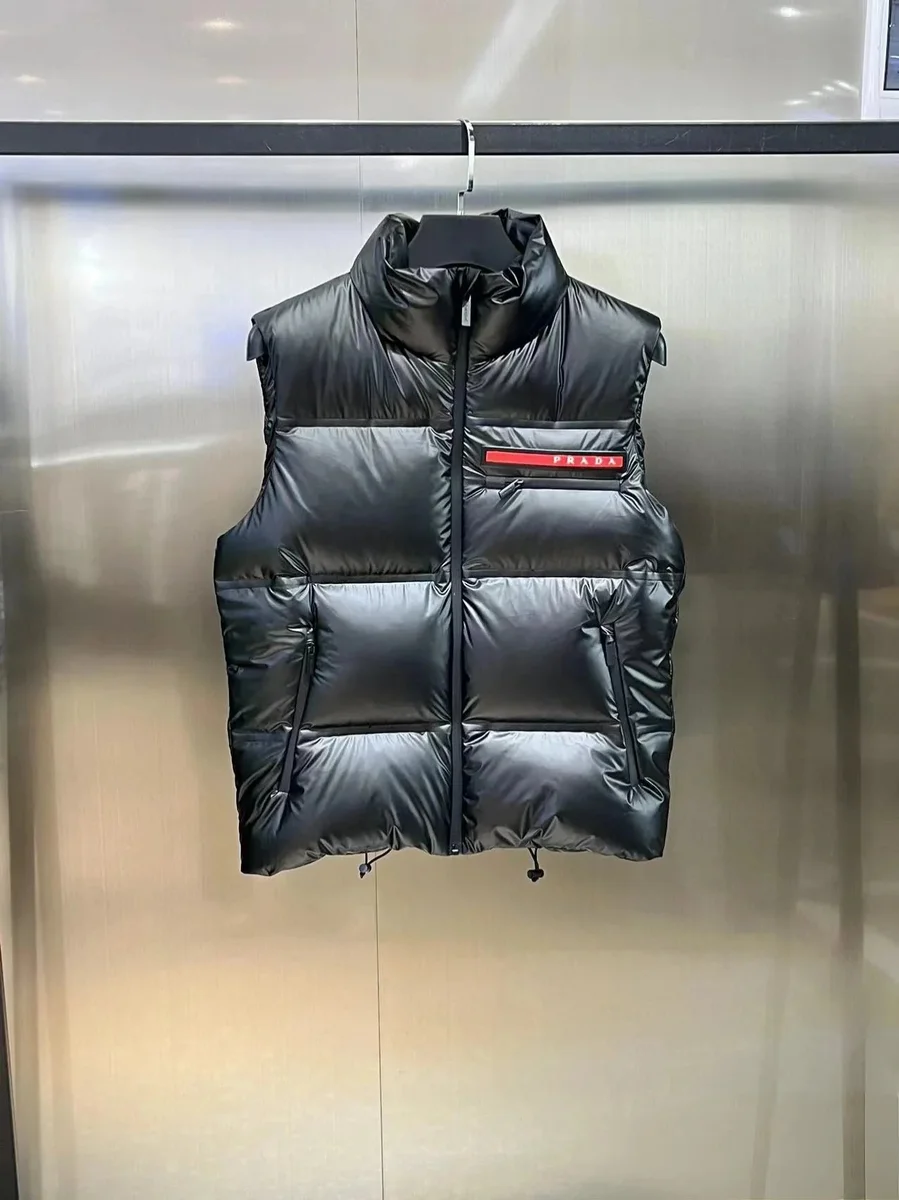 Prada Prada Black Glossy Puffer Vest Black
