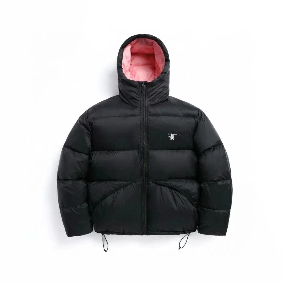 Stussy Stussy Black Pink Puffer Jacket Black