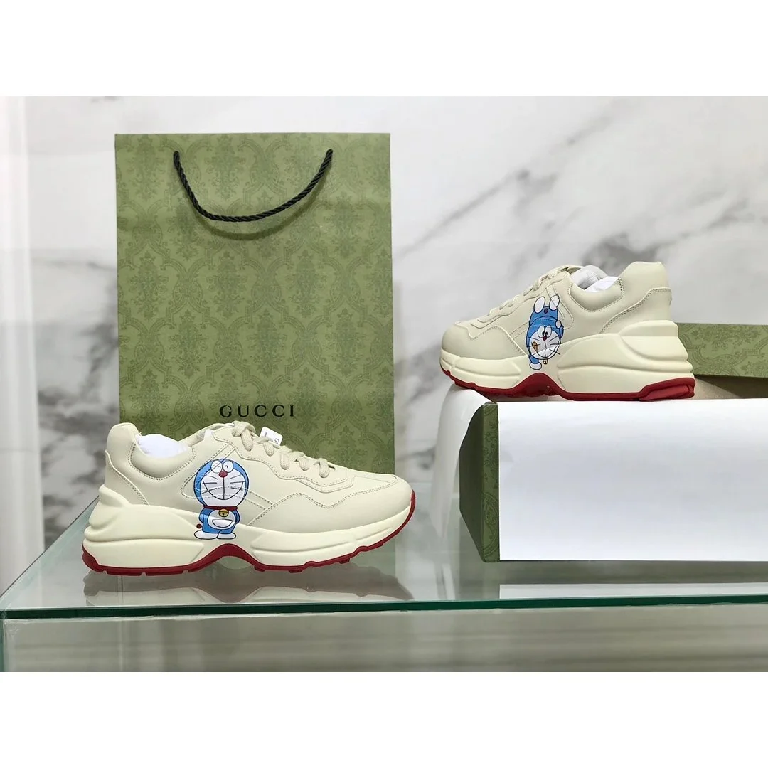 Gucci Gucci Rhyton Doraemon White Sneakers White - 1