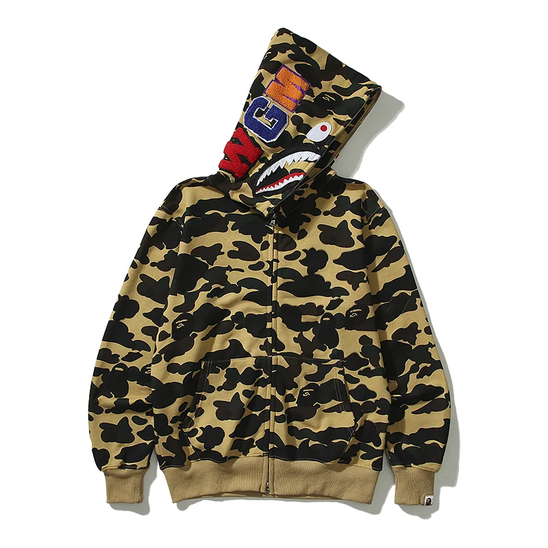 A Bathing Ape A Bathing Ape ABC Camo Black/Beige Zip-Up Hoodie Multicolor - 1