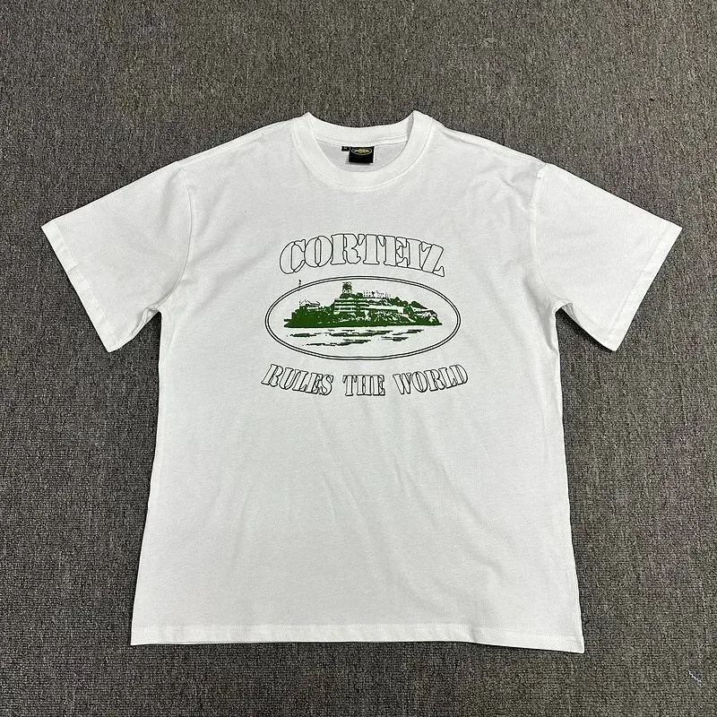 Corteiz Cortez Rules the World White T-Shirt White - 1