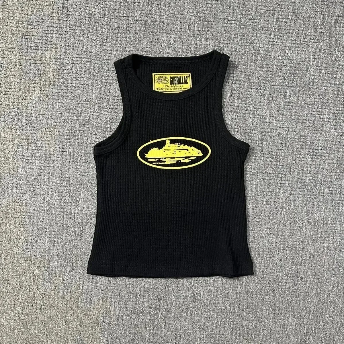 Other Black Yellow 'Guerillaz' Tank Top Black - 1