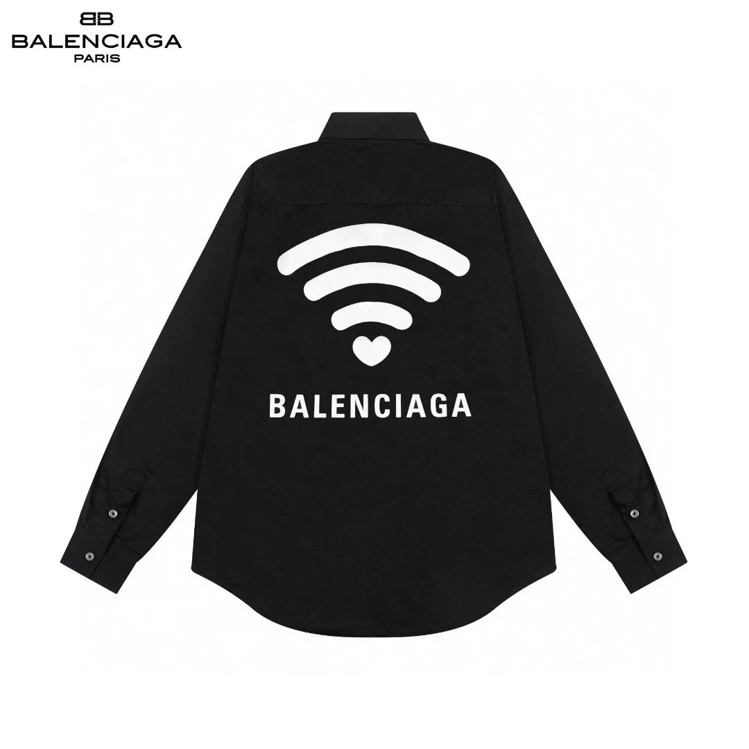 Balenciaga Balenciaga Black/White Wi-Fi Heart Logo Shirt Black