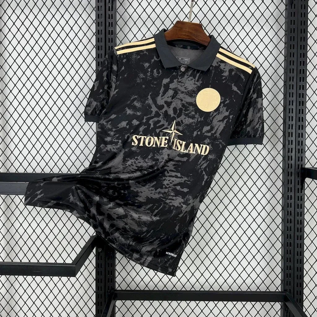 Stone Island Stone Island Shadow Project Black & Gold Polo Shirt Black