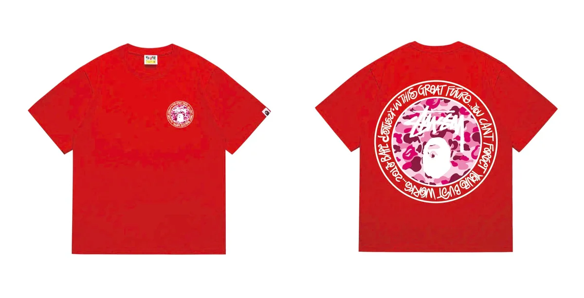 A Bathing Ape A Bathing Ape BAPE STA T-Shirt 216 Red-2 T-Shirt Red - 1