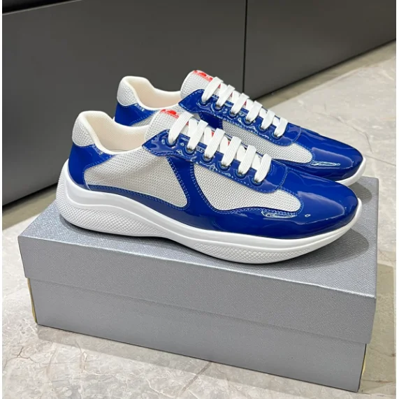 Prada Prada Sport 18 Glossy Blue/White Sneakers Blue