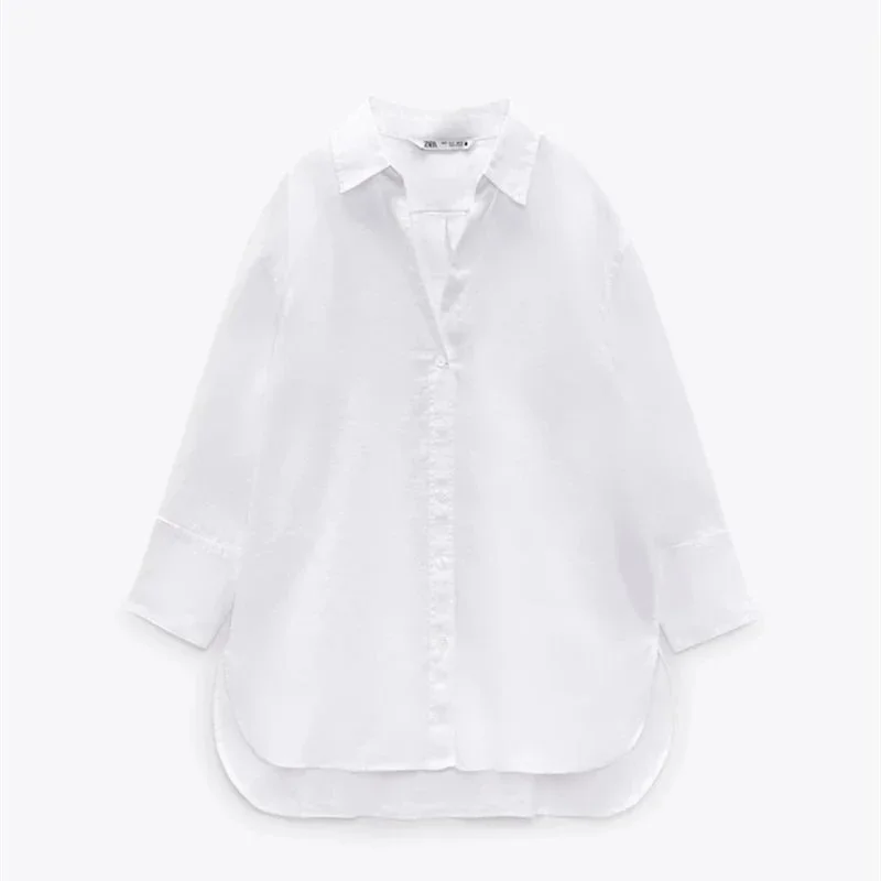 Zara Zara White磨白 Shirt White