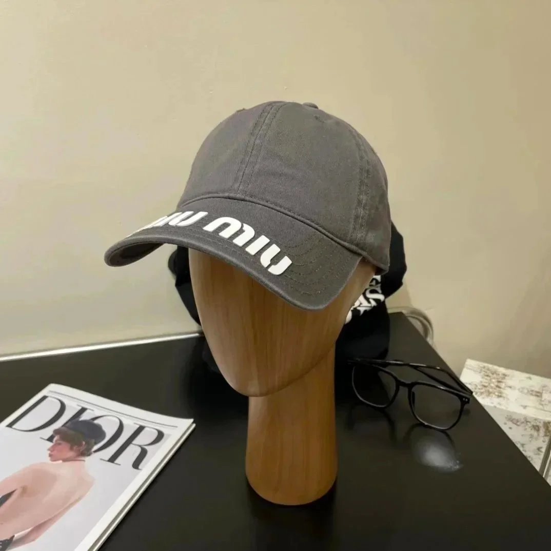 Miu Miu Miu Miu Grey Logo Cap Grey