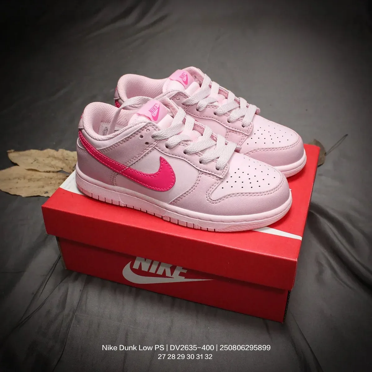 Nike Nike Dunk Low PS Pink/Hot Pink Sneakers Pink
