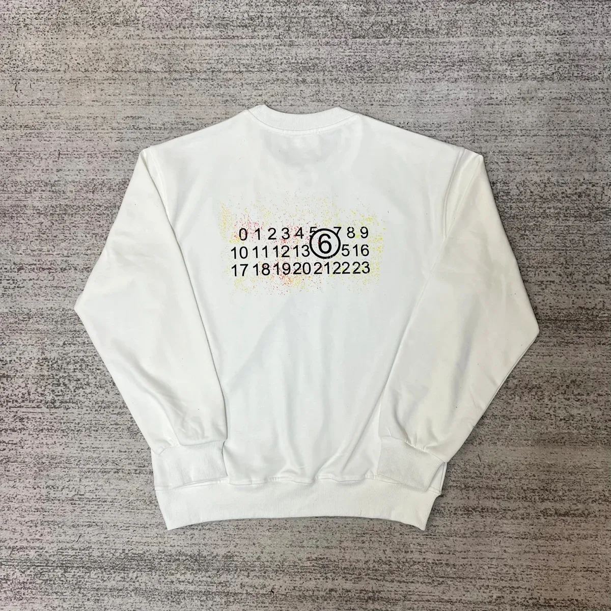 Maison Margiela Maison Margiela Tabi White Numeric Print Sweatshirt White - 1