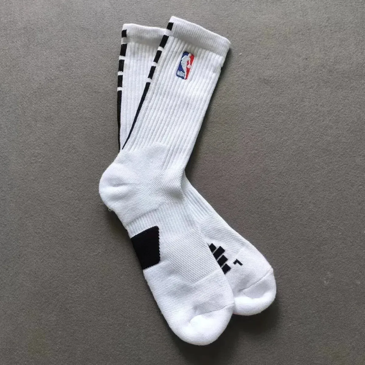 Adidas Adidas White/Black NBA Logo Socks White