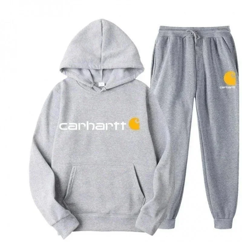 Carhartt Carhartt Grey Hoodie & Sweatpants Set Grey - 1