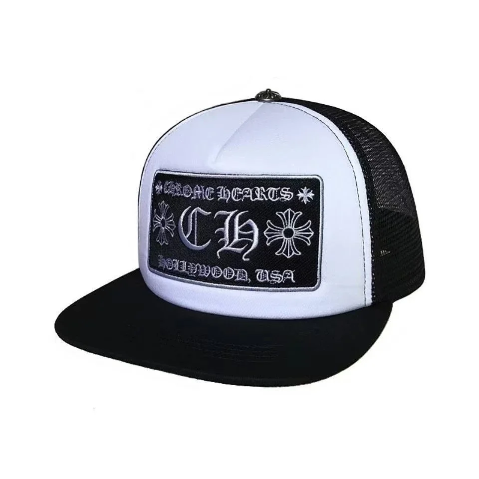 Chrome Hearts Chrome Hearts CH Hollywood USA Trucker Cap White/Black White - 1