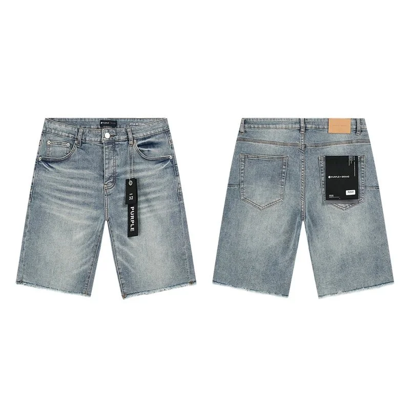 Purple Brand Purple Brand P001 Light Wash Denim Shorts Blue - 1